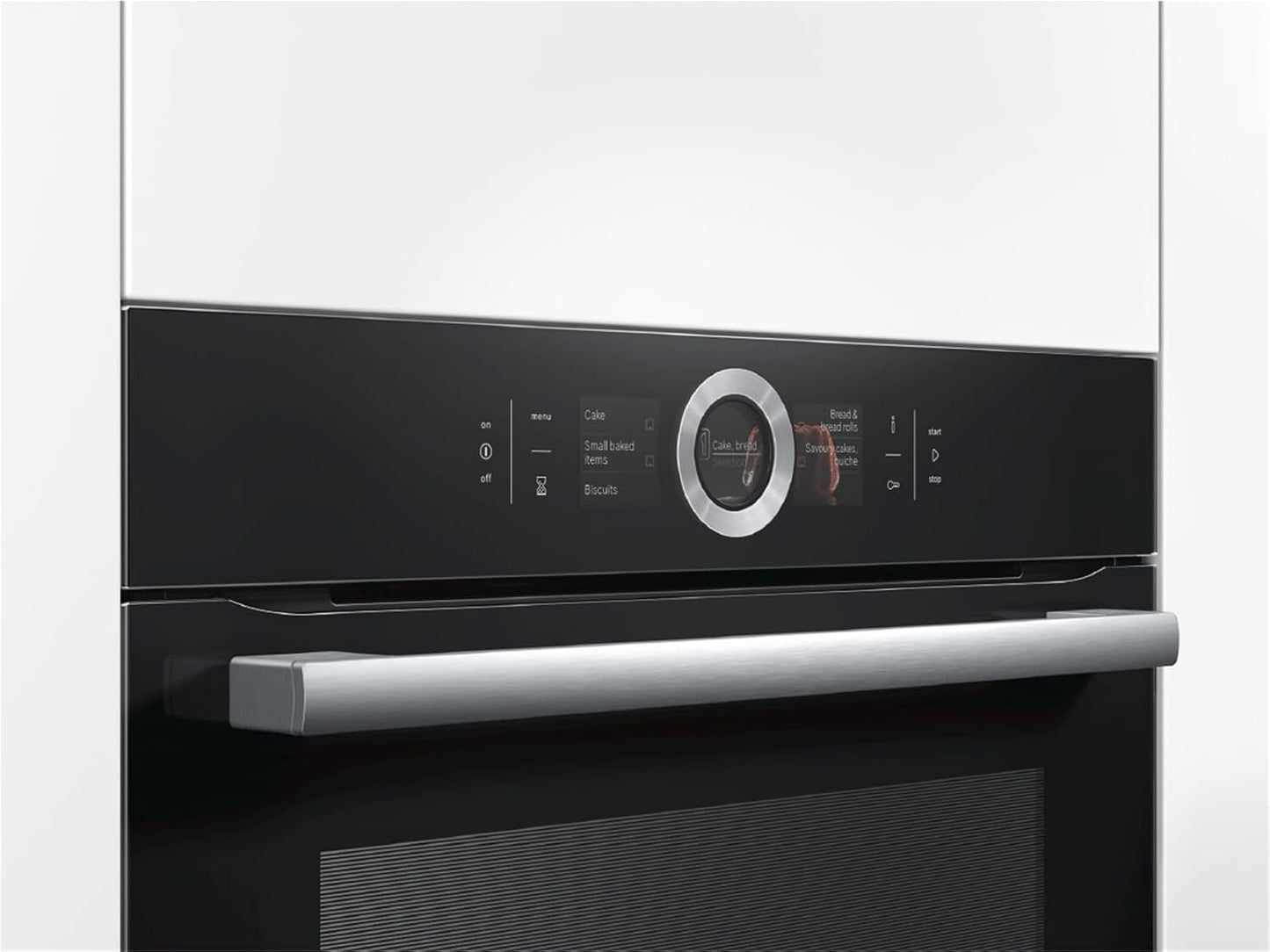 HBG676EB6 Serie 8 Four Électrique / A+ / 71 L / Gril Grande Surface / Plateau / Niveau De Pizza / Perfectroast & Perfectbake / Acier Inoxydable Noir