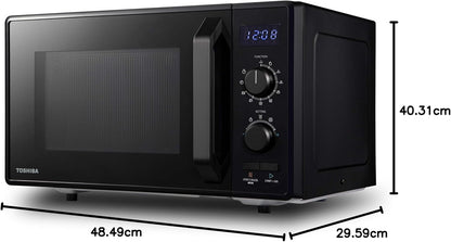 Micro-Ondes 3-En-1 23L MW2-AG23PF(BK), Micro-Ondes Sur Pied Avec Fonction Grill & Combi, Grill 900W/1000W, Fonction ECO, Plateau Tournant Avec Mémoire De Position, Noir