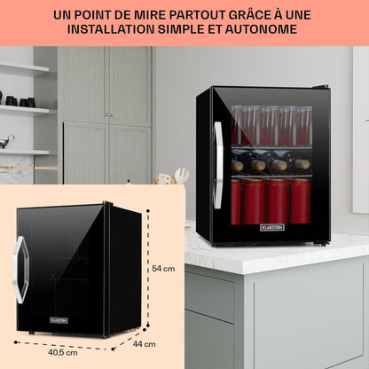 Mini Frigo De Chambre Et Bureau Pour Boisson, Petit Frigo Silencieux, Refrigerateur Mini Bar 33L, Petit Réfrigérateur Camping, Étagères Réglables Pour Le Vin, Cannette, Beer Fridge