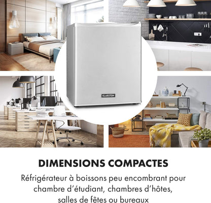 Mini Frigo De Chambre De 30L Pour Snacks Et Boissons, Petit Frigo Top Silencieux, Mini Bar, Petit Réfrigérateur Camping, Mini Frigo Cosmetique, Refrigerateur Avec Étagères Réglables, 5-15°C