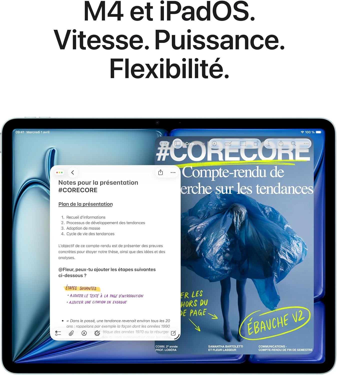 Ipad Air 13 Pouces (M4) : Écran Liquid Retina, 256 Go, Caméras Avant/Arrière 12 MP, Wi‑Fi 7 Avec  N1, Touch ID, Autonomie D’Une Journée – Gris Sidéral