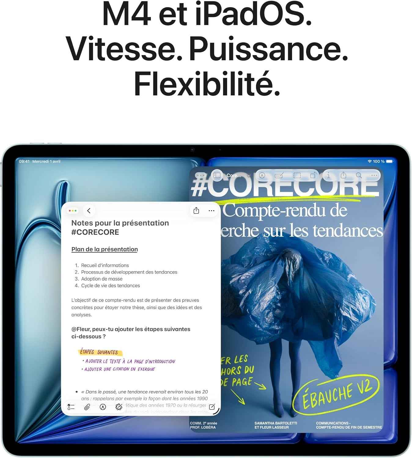 Ipad Air 11 Pouces (M4) : Écran Liquid Retina, 128 Go, Caméras Avant/Arrière 12 MP, Wi‑Fi 7 Avec  N1, Touch ID, Autonomie D’Une Journée – Gris Sidéral