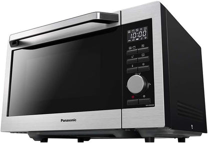NN-C69KSMEPG Four Micro-Ondes Combiné Gril Et Plateau Tournant En Verre, 30L, 1000W, 40/100-220°C, 30 Programmes, Décongélation Auto, 5 Niveaux De Puissance, Minuterie, LED, Acier Inoxydable