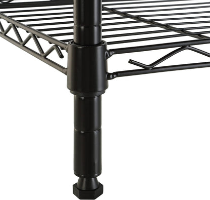 Meuble De Rangement Réglable À 5 Étagères, Noire, 40.6 X 40.6 X 137.2 Cm (P X L X H)