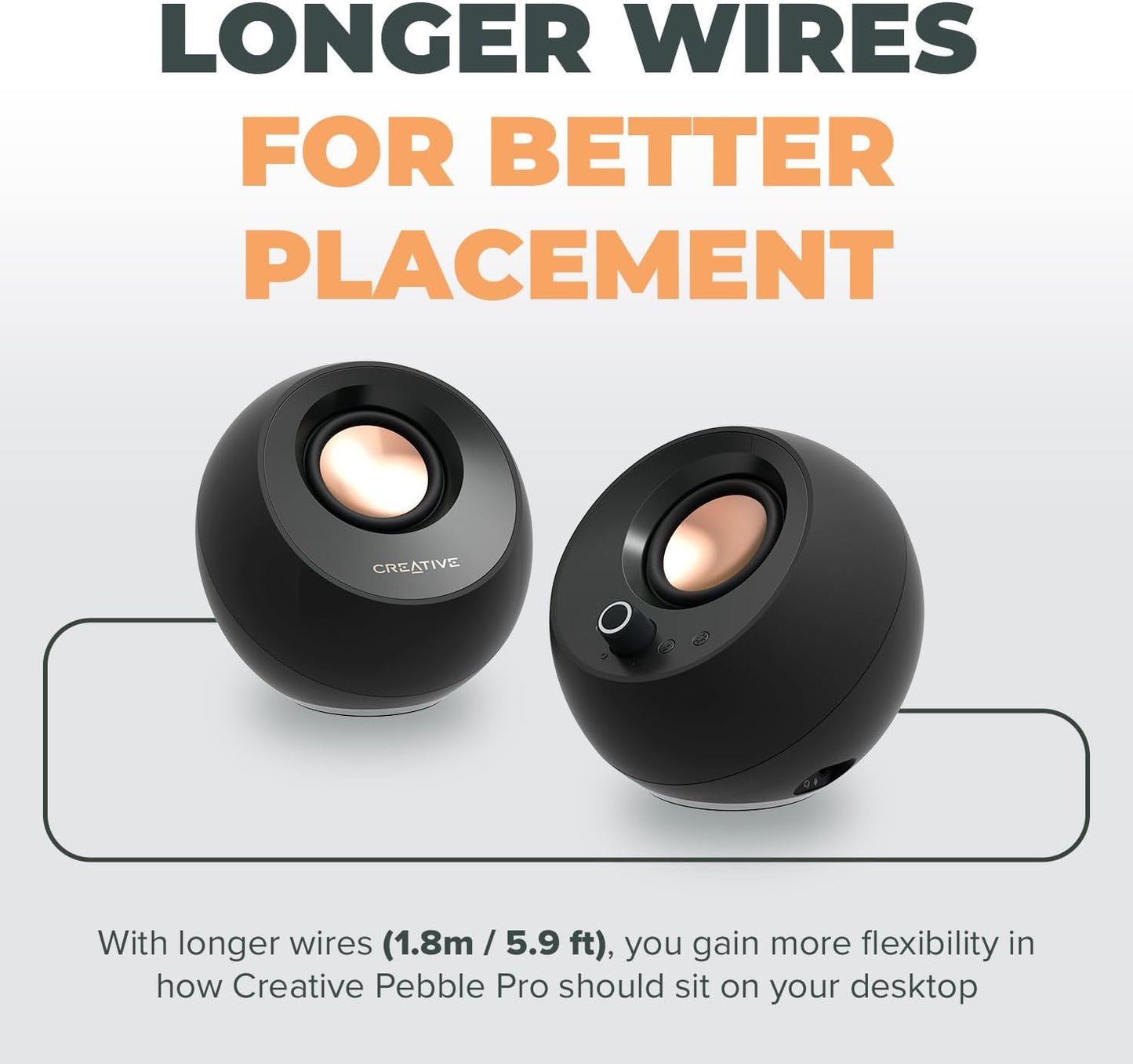 Pebble Pro (Noir) Enceintes D'Ordinateur 2.0 USB-C Avec Bluetooth 5.3 Et Éclairage RVB Personnalisable, Audio USB Et Port Micro/Casque