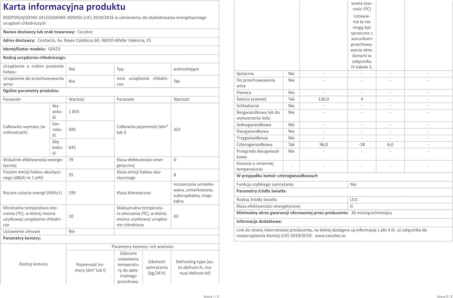 Frigorífico Combi 2 Puertas Bolero Coolmarket Combi 322 Inox D. 322 L, Altura 185 Y 60 Cm De Ancho, Bajo Consumo, Motor Inverter, Sistema Multi Air Flow, Total No Frost