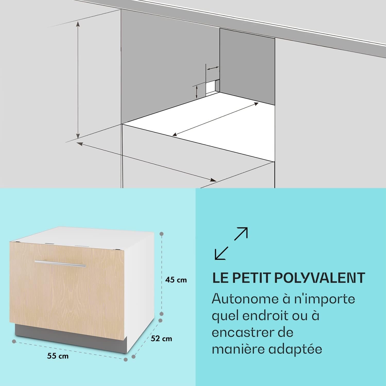 Mini Lave Vaisselle Encastrable De 6 Couvert, Lave-Vaisselles Silencieux, 6 Programmes De Lavage, Petit Lave-Vaisselle De Table, Lave Vaisselle Portable, Facile À Installer Pour La Maison