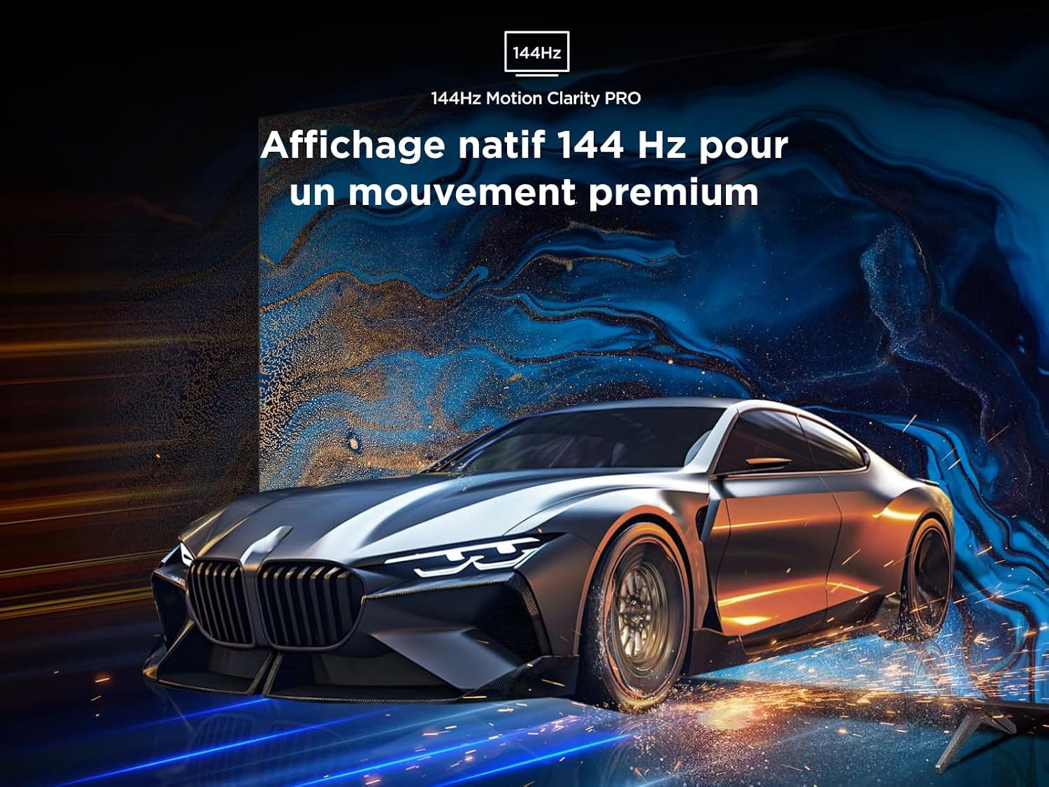 TCL 55Q6C Qd-Mini LED TV, 4K HDR Premium 1000Nits, Smart TV Alimenté Par Google (Dolby Vision IQ Et Atmos, Système Audio Onkyo 2.1, Motion Clarity Pro 144Hz, Game Master, Contrôle Vocal Mains Libres)