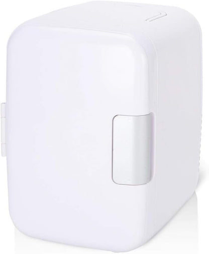 Mini Réfrigérateur De Voiture De Réfrigérateur 4 Litres/6 Bidons Refroidisseur Électrique Et Système Thermoélectrique Portatif plus Chaud Pour La Voiture(Blanc)