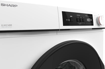 ES-NFA714BWB-DE Machine À Laver À Chargement Frontal/B / 7 Kg / 1400 Tr/Min/Advanced Inverter Motor/Allergy Smart / 15 Programmes Avec Programme Court Aquastop/Blanc