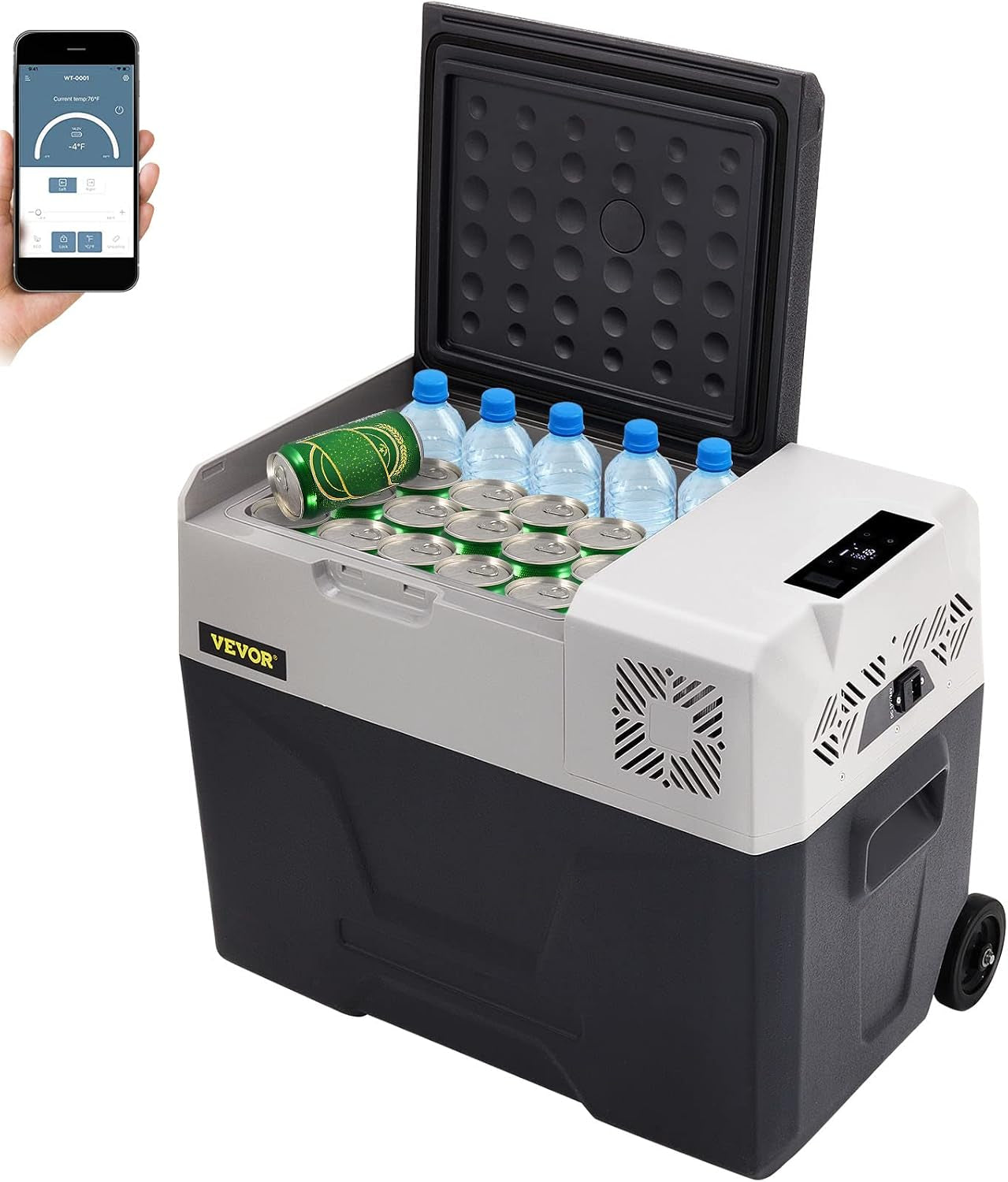 Glacière Congélateur Voiture 30 L Portable Mini Frigo Silencieux 220V Avec Panneau Numérique -20 À 20℃ Pour Maison, Voiture Et Camping 58 * 36.8 * 36.1CM