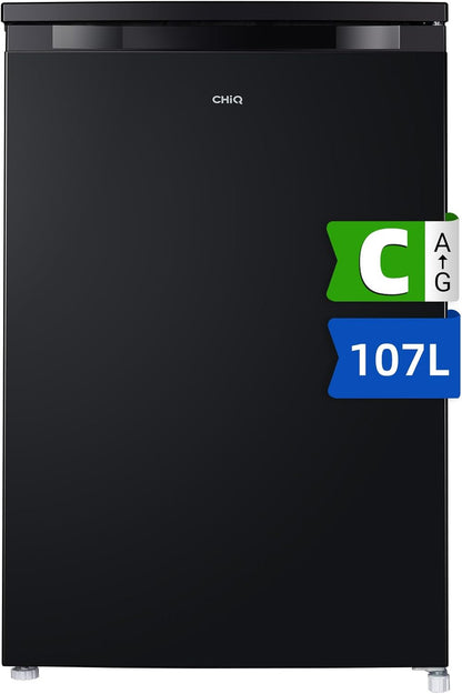 Réfrigérateur De 107 L, Hauteur : 831 Mm, Profondeur : 447 Mm, Encombrement : Seulement 0,22 ㎡, Vario Box, 7 Niveaux De Réglage De La Température, Silencieux, Noir, Garantie 12