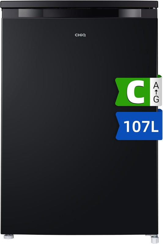 Réfrigérateur De 107 L, Hauteur : 831 Mm, Profondeur : 447 Mm, Encombrement : Seulement 0,22 ㎡, Vario Box, 7 Niveaux De Réglage De La Température, Silencieux, Noir, Garantie 12