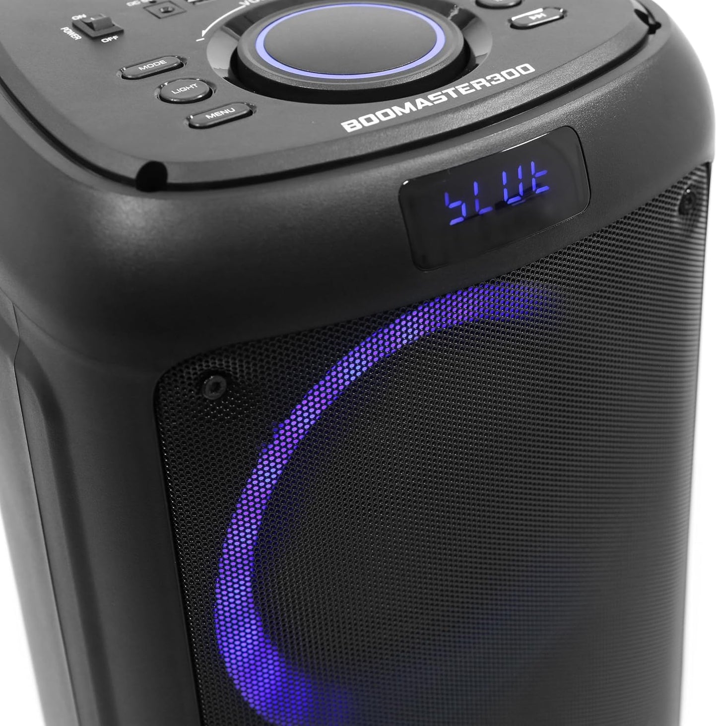 Boomtone DJ Boomaster 300 Enceinte Bluetooth Lumineuse LED Portable Puissante 250W, Enceinte Karaoke, Bluetooth Sans Fil, TWS, Rechargeable USB, Tuner, Lecteur Usb/Carte SD. Télécommande Fournie