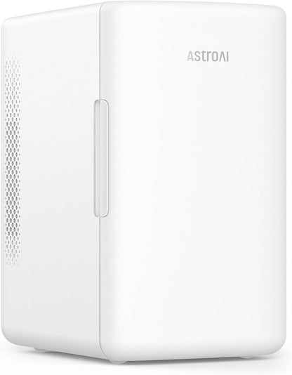 Mini Frigo De Chambre 2.0 6L, Mini Frigo 8 Canettes 330Ml, Mini Réfrigérateur Voiture Portable 12V/220V, Petit Frigo Cosmetique, Skincare, Fonction Chaud/Froid, Cadeau Femme Homme (Blanc)