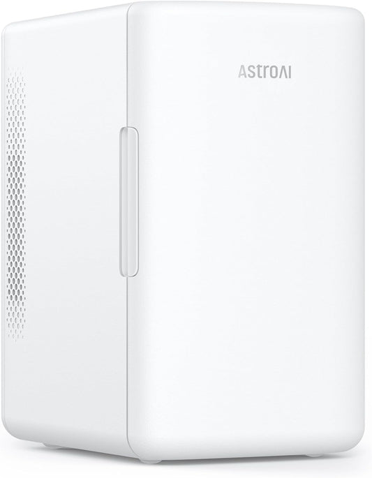 Mini Frigo De Chambre 2.0 6L, Mini Frigo 8 Canettes 330Ml, Mini Réfrigérateur Voiture Portable 12V/220V, Petit Frigo Cosmetique, Skincare, Fonction Chaud/Froid, Cadeau Femme Homme (Blanc)