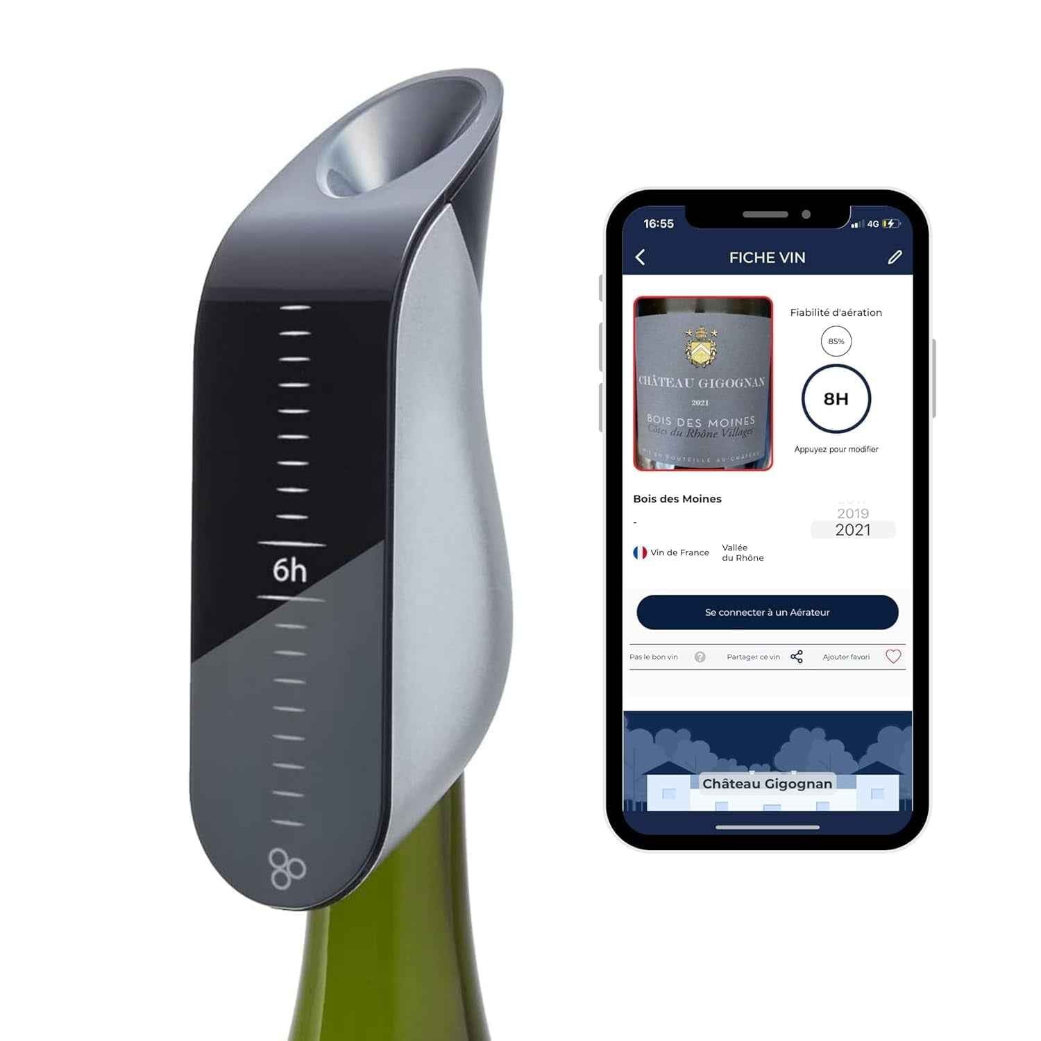 Aérateur De Vin Instantané Électrique  - Décanteur De Vin Avec Aération Précise Pour Sublimer Vos Cépages - Technologie Innovante Pour Une Dégustation Parfaite - Compatible Toutes Bouteilles