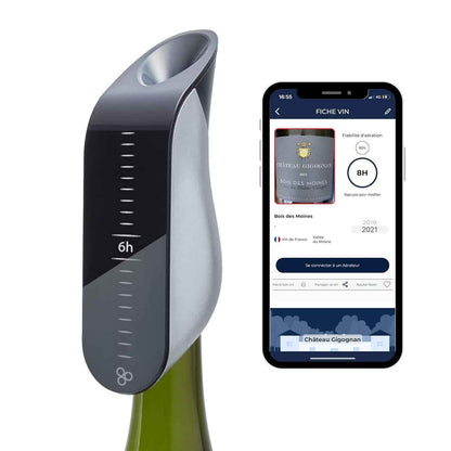 Aérateur De Vin Instantané Électrique  - Décanteur De Vin Avec Aération Précise Pour Sublimer Vos Cépages - Technologie Innovante Pour Une Dégustation Parfaite - Compatible Toutes Bouteilles