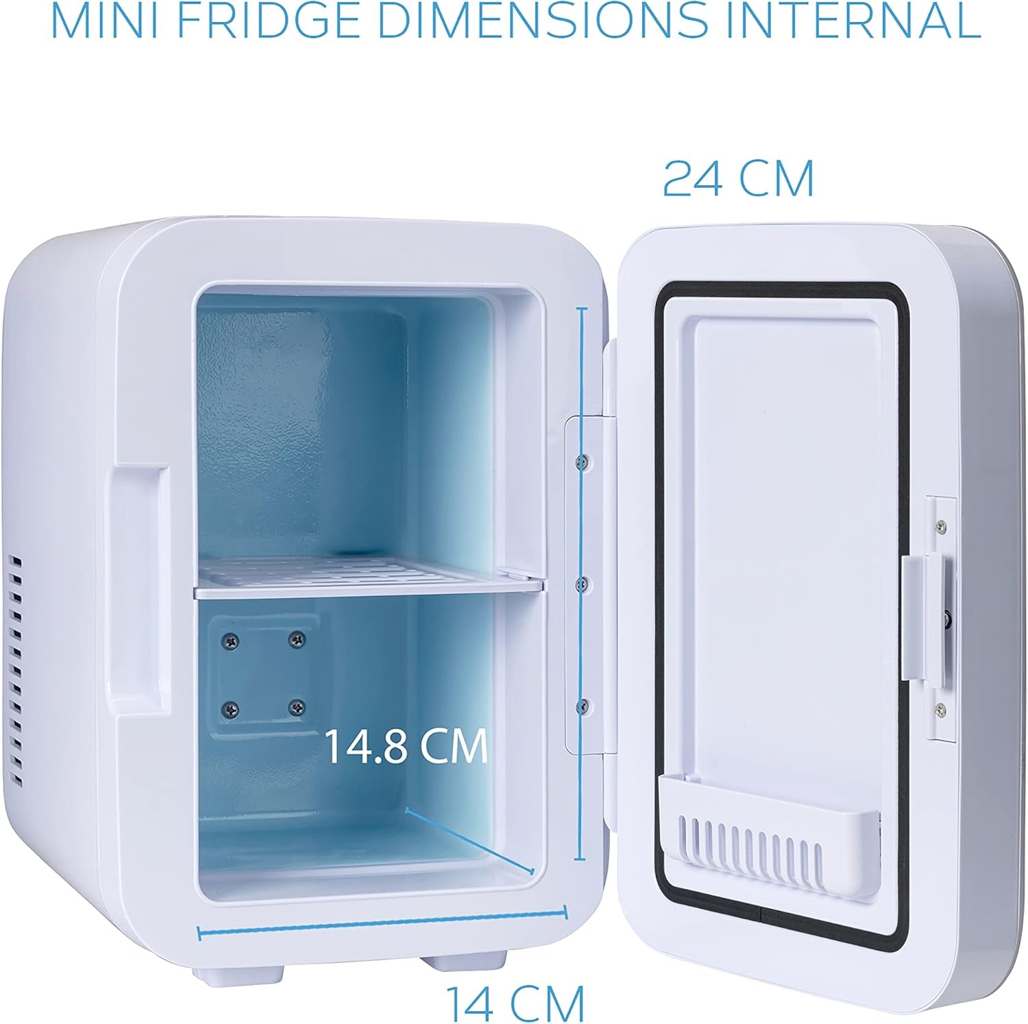 Body Escape Mini Réfrigérateur Pour Soins De La Peau Et Maquillage - Mini Réfrigérateurs Beauté À Porte En Verre - Réfrigérateur Portable, Compact, Et Silencieux Pour Le Maquillage - 6L - Gris