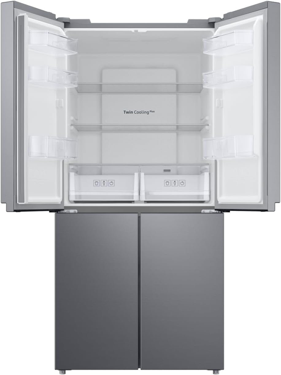 Réfrigérateur Quatre Portes Slim RF48A400EM9/EF, Total No Frost, Twin Cooling Plus, Moteur Digital Inverter Garanti 20 Ans, 488 L, Lxaxp: 83,3 X 179,3 X 74 Cm, Inox