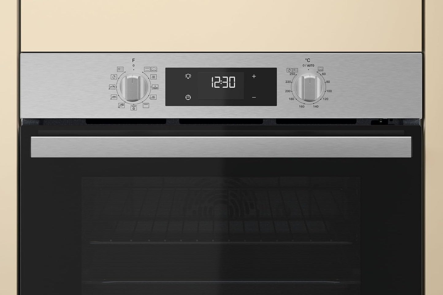 OMR58RR0X Four Multifonction Encastrable Électrique, Ventilé, Pyrolytique, Capacité 71 L, Acier Inoxydable, Classe A+. Cook 3, Cool Door, Easy Clean. 59,5 X 59,5 X 55,1 Cm