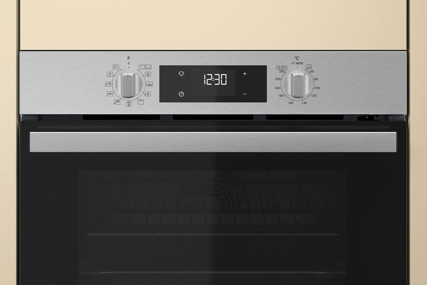 OMR58RR0X Four Multifonction Encastrable Électrique, Ventilé, Pyrolytique, Capacité 71 L, Acier Inoxydable, Classe A+. Cook 3, Cool Door, Easy Clean. 59,5 X 59,5 X 55,1 Cm