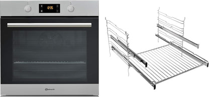 Bauknecht BAR2 KP8V2 in Four Encastrable Avec Système De Nettoyage À Pyrolyse/A/Espace De Cuisson Maxi 71 L / 2 Compartiments De Cuisson/Power Air Chaud/Revêtement Intérieur Facile À Nettoyer
