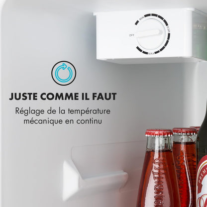 Mini Frigo De Chambre Pour Boissons, Petit Frigo Silencieux, Mini Bar Intérieur, Bières, Petit Refrigerateur Camping, 3 Niveaux Refroidissement, Bac Recepteur, Frigo Cosmetique, 0-10°C, 65L