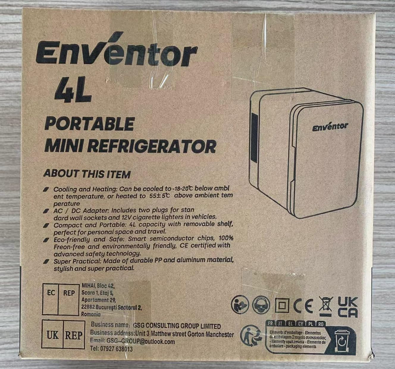 Mini Frigo 4 Litres, Petit Réfrigérateur Portable, 6 Canettes, Mini Réfrigérateurs Cosmétiques Pour Cooler and Warmer, Mini Petit Frigo Pour Chambre/Voiture/Voyage/Boissons, Blanc