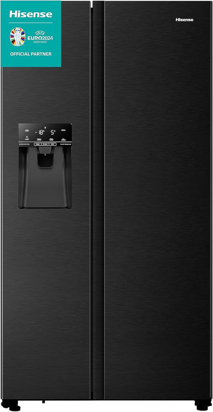 Hisense RS694N4TFE Frigo Américain Autoportante 562 L E Noir