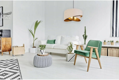 Light-Home Abat Jour Suspension Luminaire Lustre Industriel Milan - Moderne Abat Jour Plafond Pour Chambre Salon Et Cuisine - En Metal - Crème