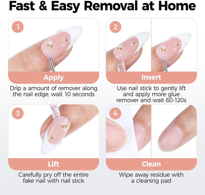 Dissolvant Pour Colle À Ongles Pour Faux Ongles, 20 Ml Dissolvant Pour Colle À Ongles En Gel Sans Acétone Pour Faux Ongles, Produit De Manucure DIY