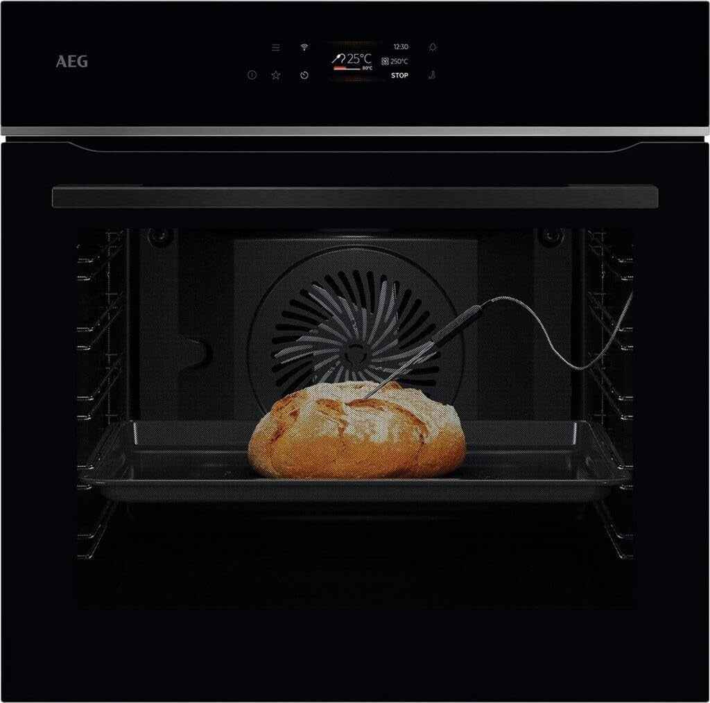 AEG Four Wifi Encastrable Série 7 Tft-Fulltouch Avec Assistant De Cuisson, Fabriqué En Allemagne, Auto-Nettoyage À Pyrolyse, Capteur De Température Centrale : Pour Une Cuisson Précise, 1 Extension