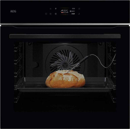 AEG Four Wifi Encastrable Série 7 Tft-Fulltouch Avec Assistant De Cuisson, Fabriqué En Allemagne, Auto-Nettoyage À Pyrolyse, Capteur De Température Centrale : Pour Une Cuisson Précise, 1 Extension