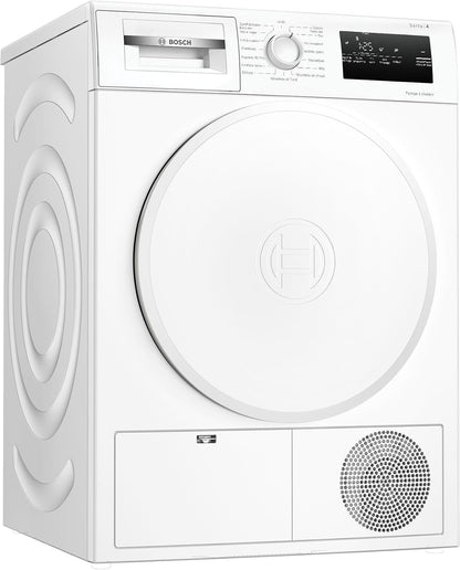 Bosch WTH8300DFR Série 4 - Sèche-Linge, Écran LED, Filtre Easyclean | Blanc, 8 Kg, Pompe À Chaleur, Autodry, Séchage Rapide 40 Minutes