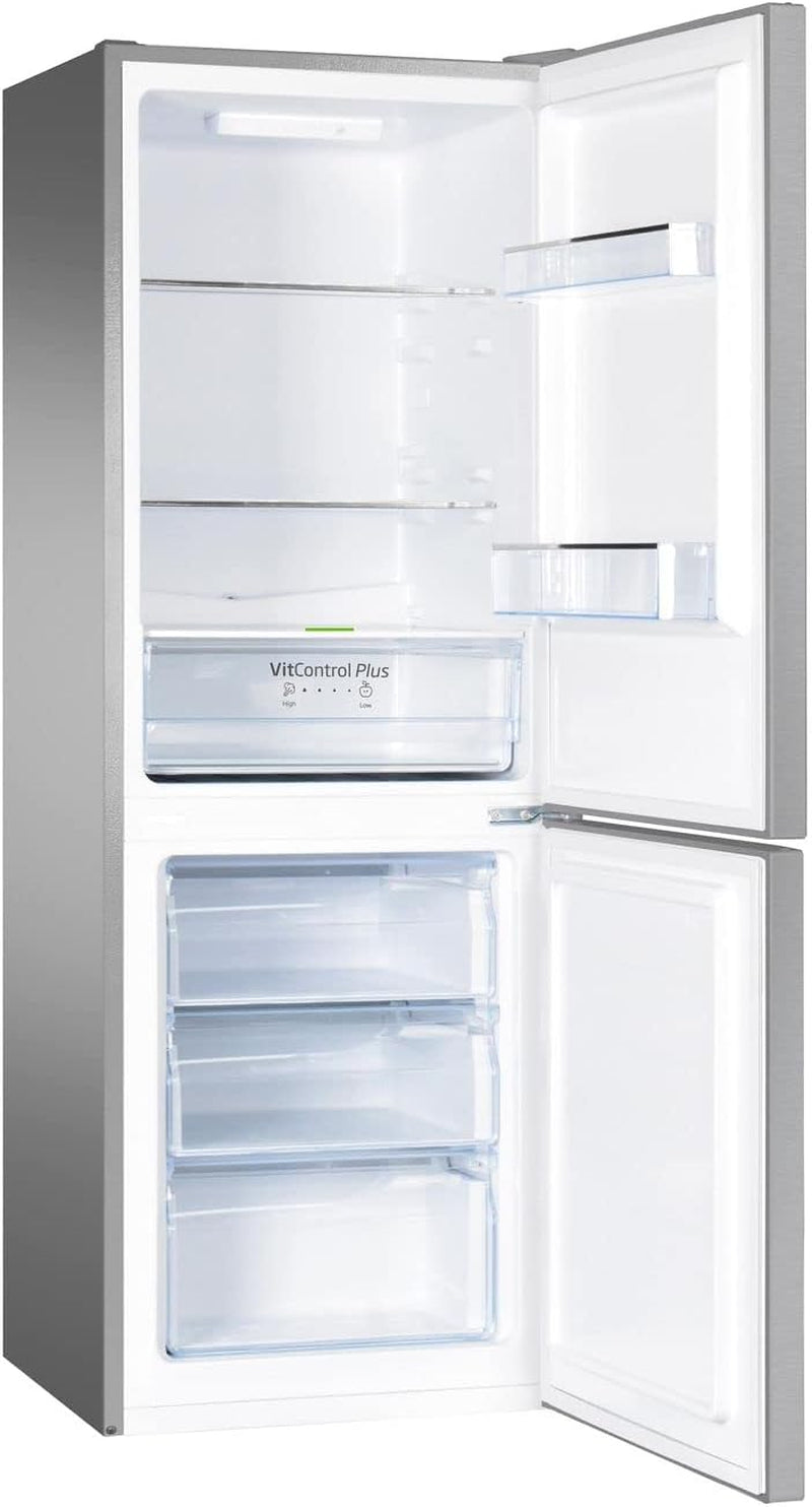 Amica KGCL 386 160 E Réfrigérateur-Congélateur Autoportante 227 L Acier Inoxydable