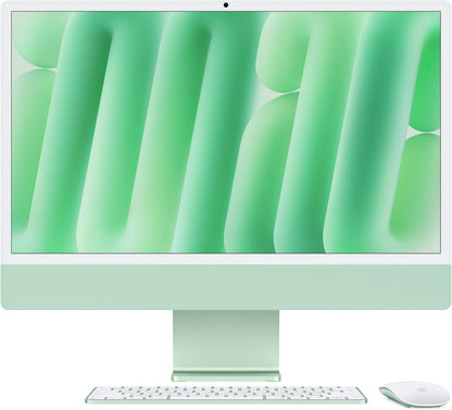 Imac Ordinateur De Bureau Tout-En-Un Avec Puce M4, CPU 8 Cœurs Et GPU 8 Cœurs : Conçu Pour  Intelligence, Écran Retina 24'', 16 Go De Mémoire Unifiée, 256 Go De Stockage SSD ; Vert