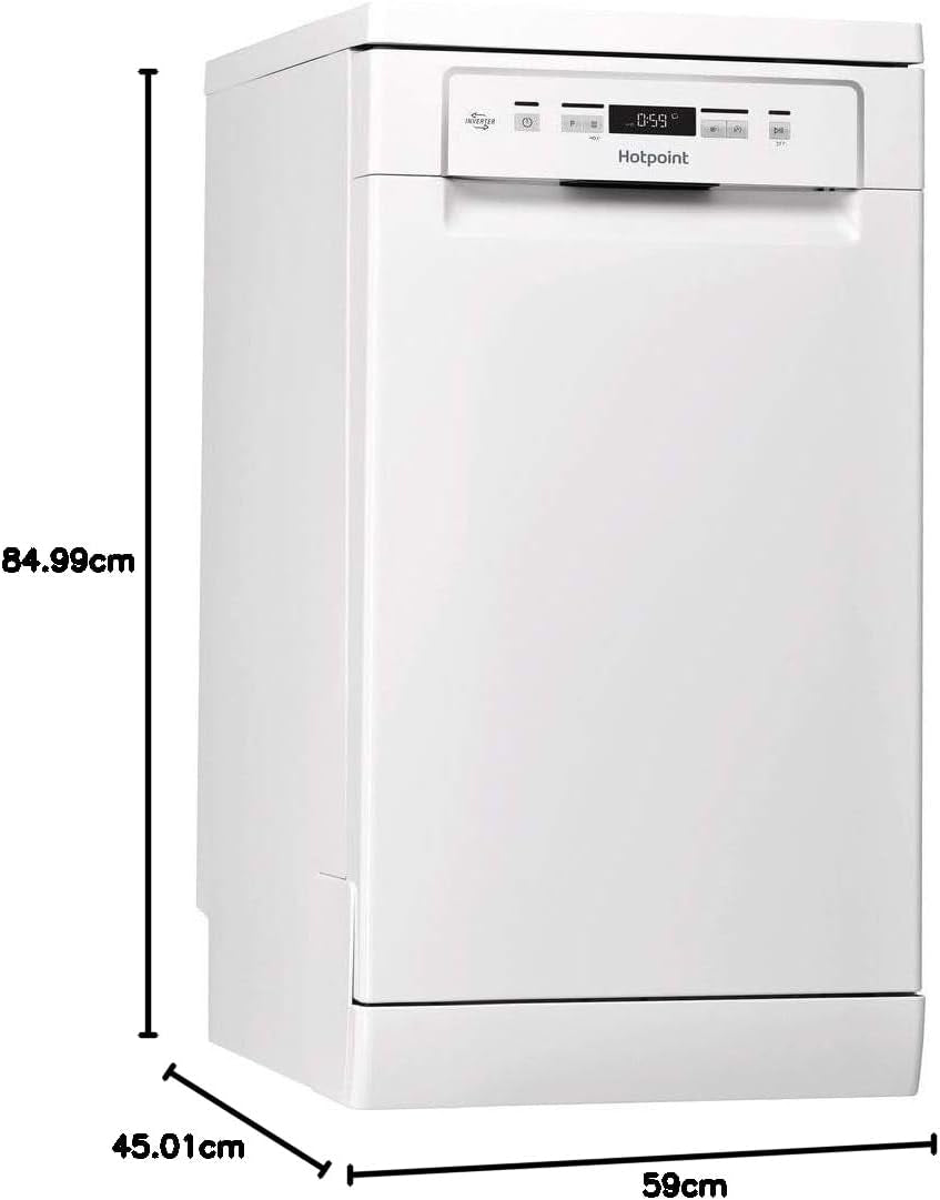 Hotpoint HSFC 3T127 C Lave-Vaisselle Autonome 10 Places A++ - Lave-Vaisselles (Autonome, Compact (45 Cm), Blanc, Blanc, Tactil, LED)