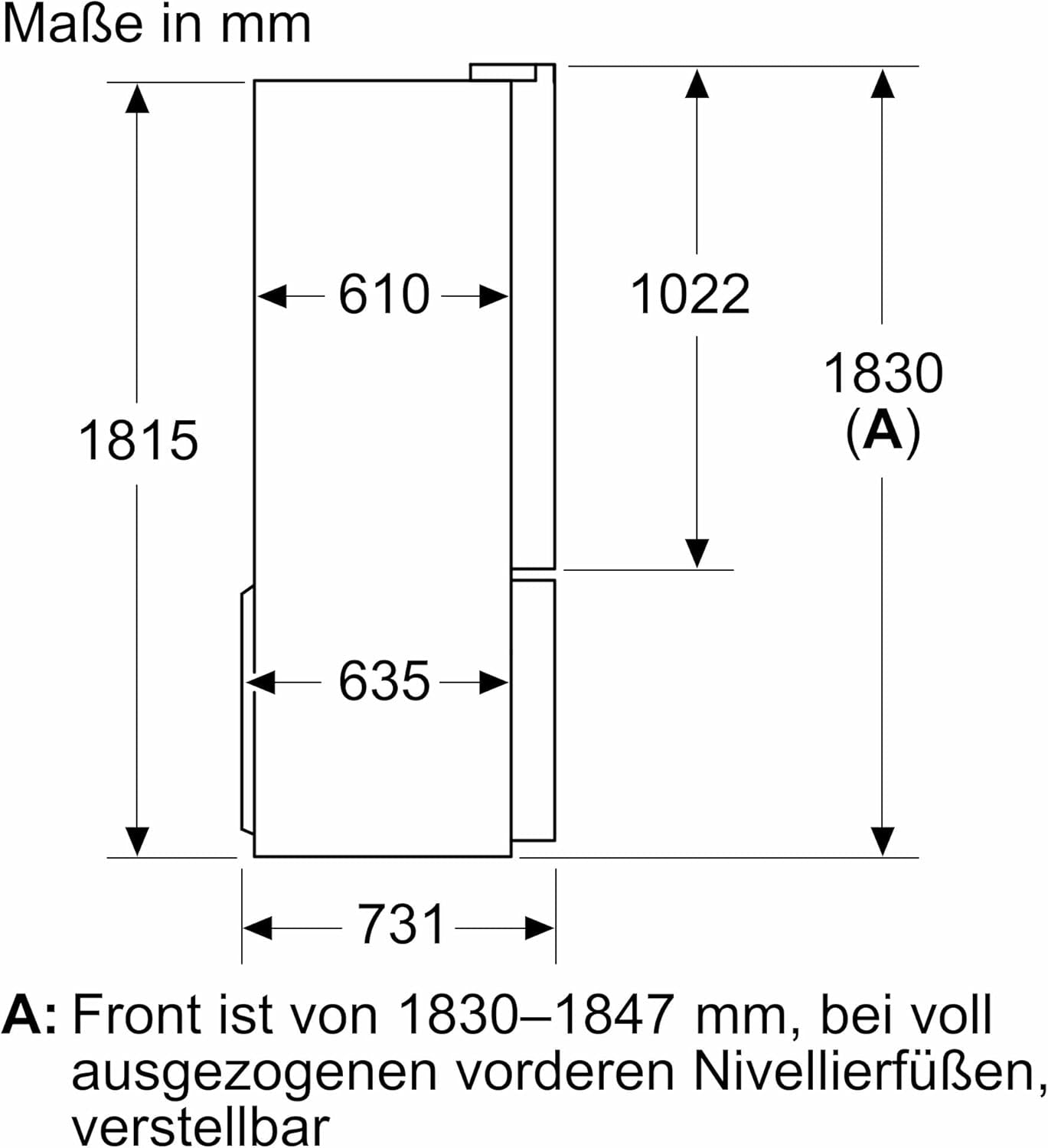 KFN96VPEA - Série 4 Réfrigérateur Multi-Portes Congélateur En Bas - 605 L - 183 X 91 (H X L) - Inox anti Trace De Doigts
