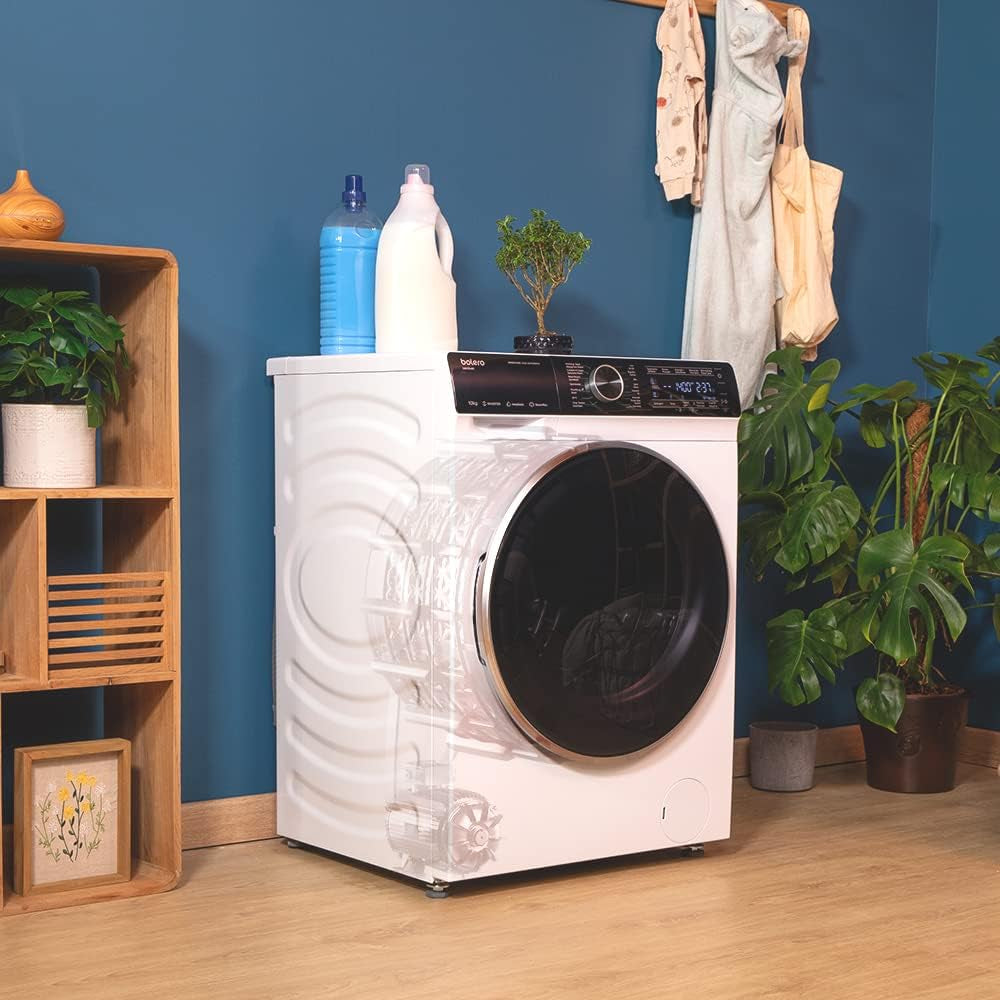 Lavadora 10 Kg Carga Frontal Bolero Dresscode 2000 Autodosis. 1400 Rpm, 1750 W, Motor Inverter Plus, Sistema Autodosis Con Programa, Myfav, Steam Max, 14 Programas