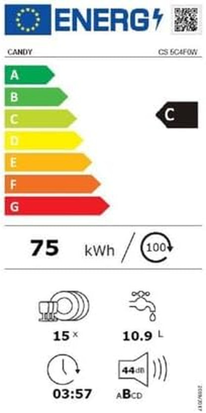 Lave Vaisselle Tout Integrable 60 Cm CS5C4F0A1, 15 Couverts, 8 Prog, Porte À Glissières
