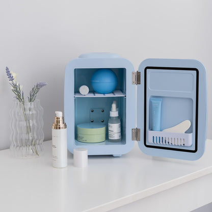 Mini Frigo 4L - Petit Frigo, Mini Frigo De Chambre 12V/220V, Mini Frigo Cosmetique, Fonction Chaud Et Froid, Mini Refrigerateur, Frigo Mini