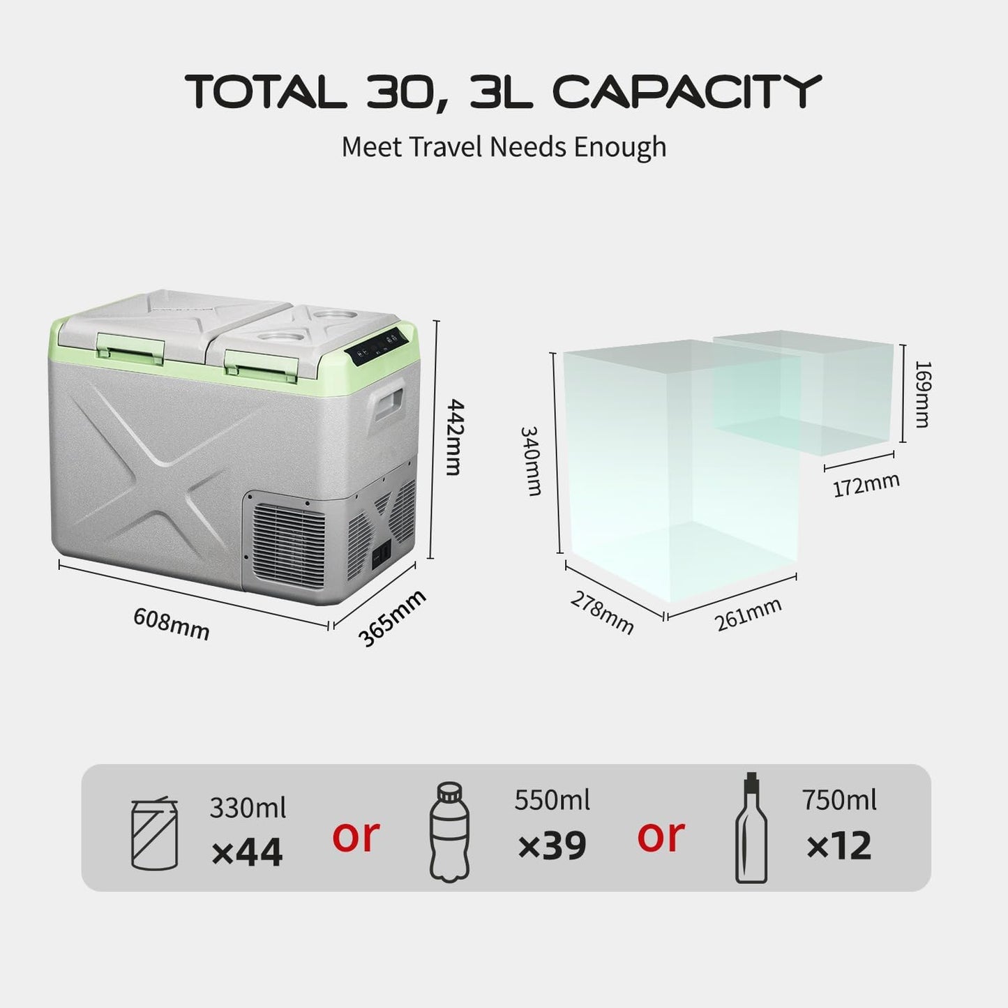 XD45 30,3L Glaciere Portable Réfrigérateur Voiture Camping Congélateur 12/24V Mini Frigo Pour Maison, Bureau Ou Pique-Nique En Plein Air