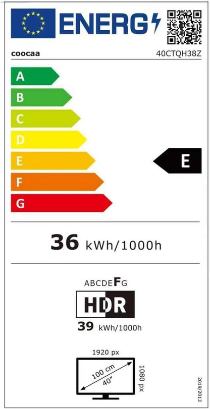 40 Pouces (100 Cm) Smart TV FHD Television LED, QLED, HDR 10 Dolby Audio Bluetooth 5,1 Tuner DVB-T/T2/C/S/S2 CI+ Low Blue Light, 1.5GB (40CTQH38Z, 2026 Nouveau Modèle)