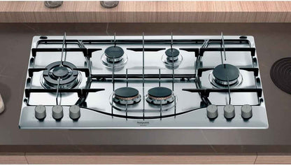 Ariston PHN 962 TS/IX/HA Table De Cuisson À Gaz En Acier Inoxydable 90 Cm