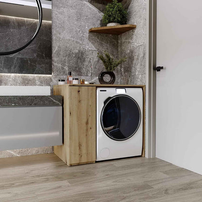 Meuble Pour Machine À Laver Avec Espace De Rangement 96 X 88,5 X 62 Cm (L X H X P) – Meuble Buanderie Minimaliste – Pour Lave-Linge Ou Sèche-Linge – Design Moderne (Artisan)
