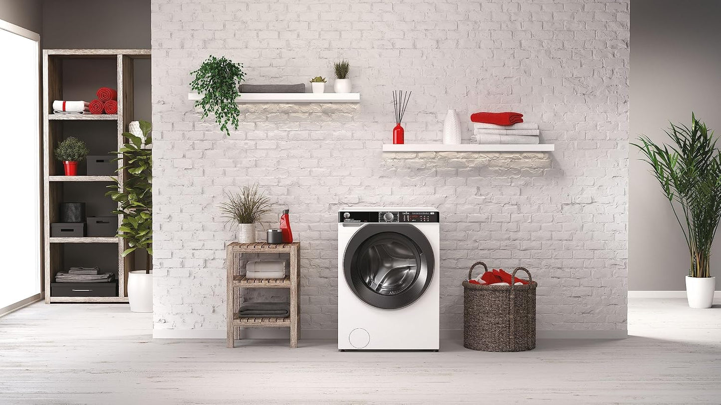 H-WASH 500 HWP 411AMBC/1-S Machine À Laver, Classe D'Efficacité Énergétique A, Capacité 11 Kg, Moteur Eco-Power Inverter, Système Power Care, Système Activesteam/Hon, Wi-Fi + Bluetooth