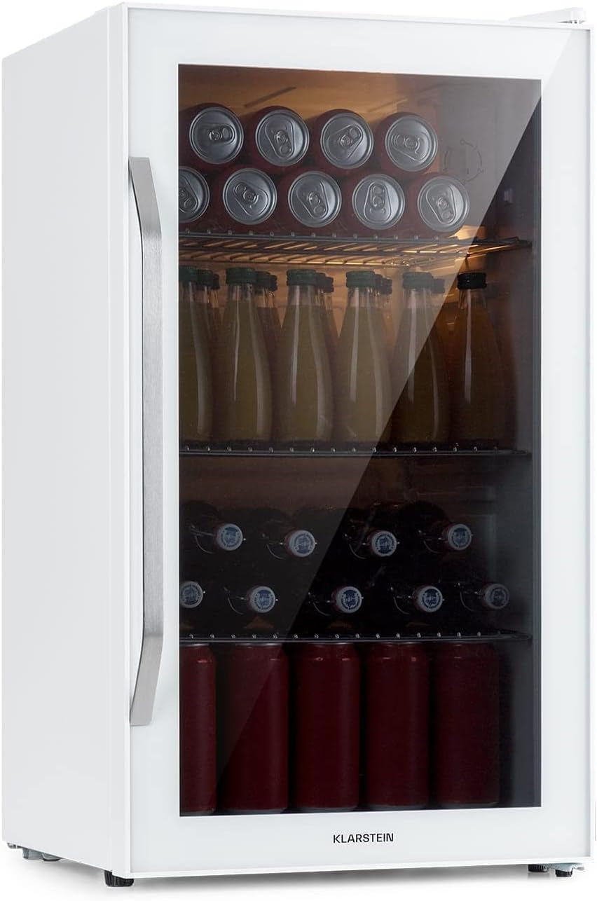 Mini Frigo De Chambre Et Bureau Pour Boisson, Petit Frigo Silencieux, Refrigerateur Mini Bar 80L, Petit Réfrigérateur Camping, Étagères Réglables, Ondulés Pour Le Vin, Cannette, Beer Fridge