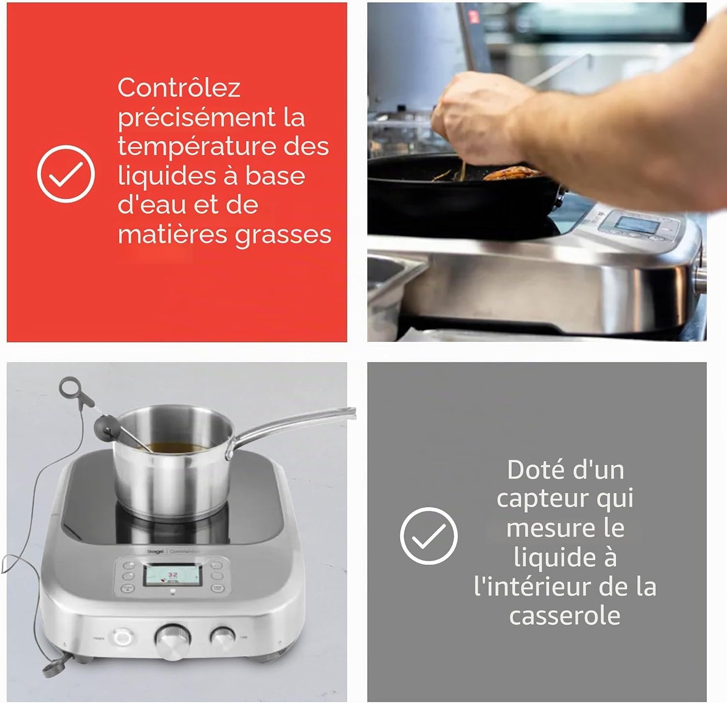 the Control Freak Plaque De Cuisson À Induction, 2400 W, En Acier Inoxydable
