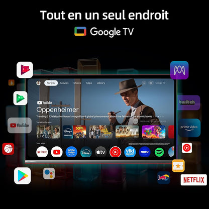 Smart TV Téléviseur QLED 32QA10 32 Pouces | Full HD HDR10 | Dolby Audio Et DBX-TV | Design Métallique Sans Cadre | Chromecast Intégr Nouveau Modèle | Son Dolby Audio, Support HDR10, Chromecast Intégré, Édition 2026